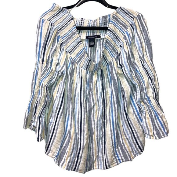 Ashley Stewart Stripe off the shoulder Top - Picture 1 of 4